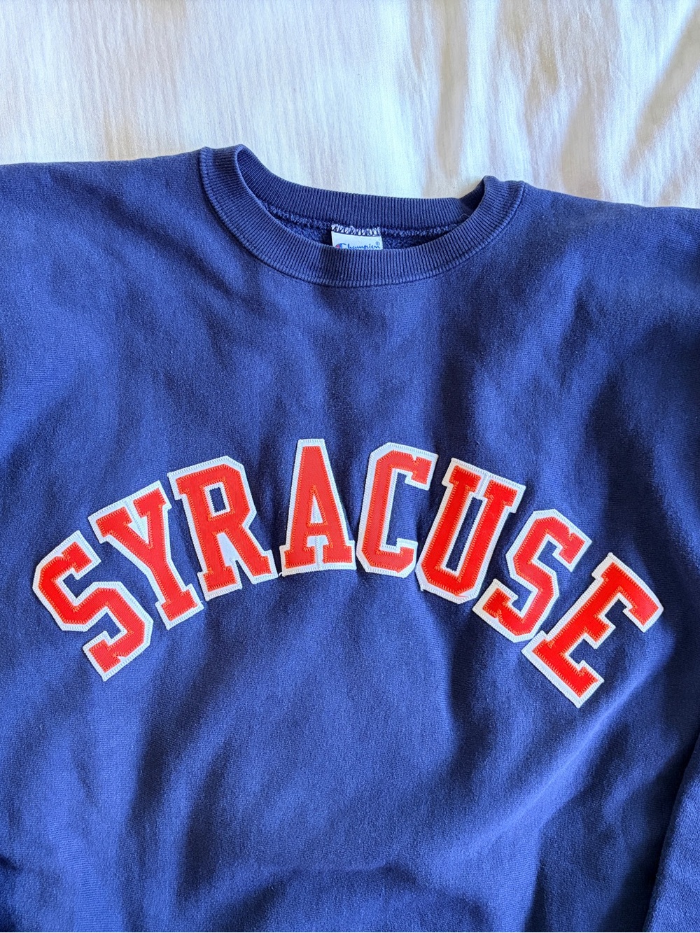 Men’s Reverse Weave CHAMPION Navy SYRACUSE sweatshirt - XXXLarge